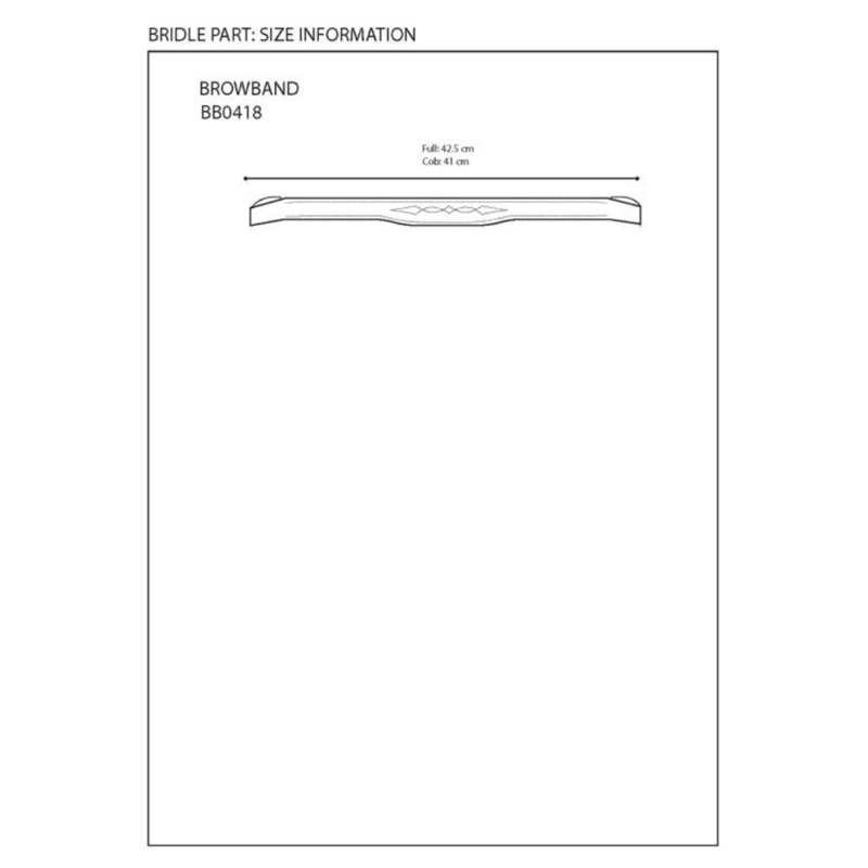 Equiline Flat Browband Shaped Fancy Stitching Brown-2