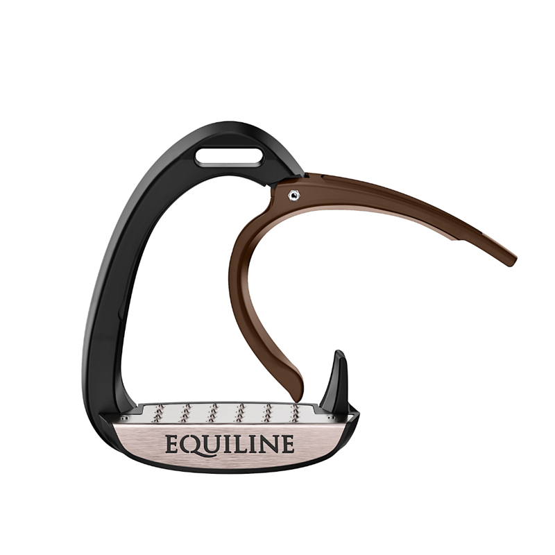 Equiline X-Cel Breakaway Jump Stirrups - Brown-1