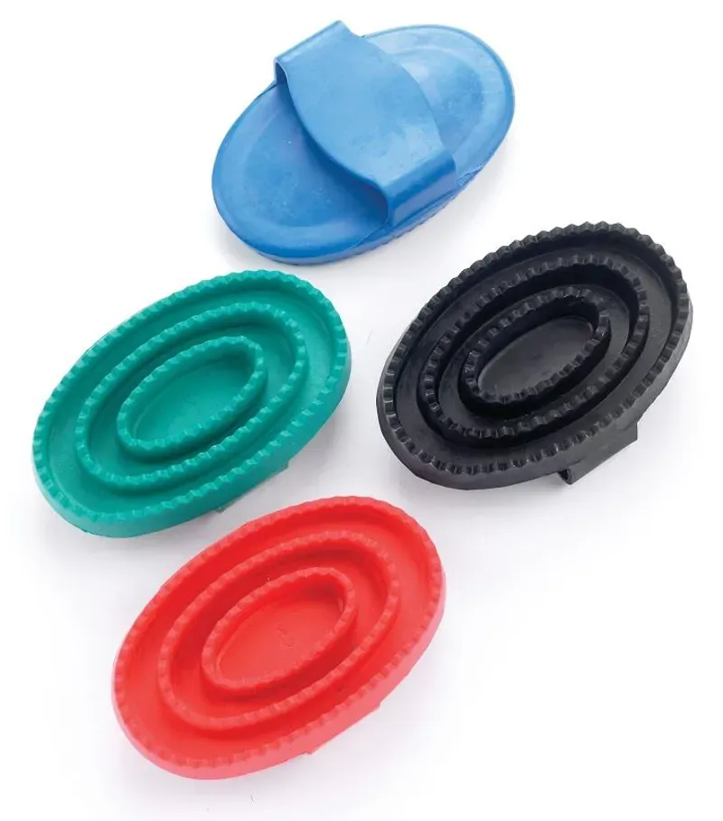 Lincoln Horse Care Accessories Large Rubber Curry Comb in Red