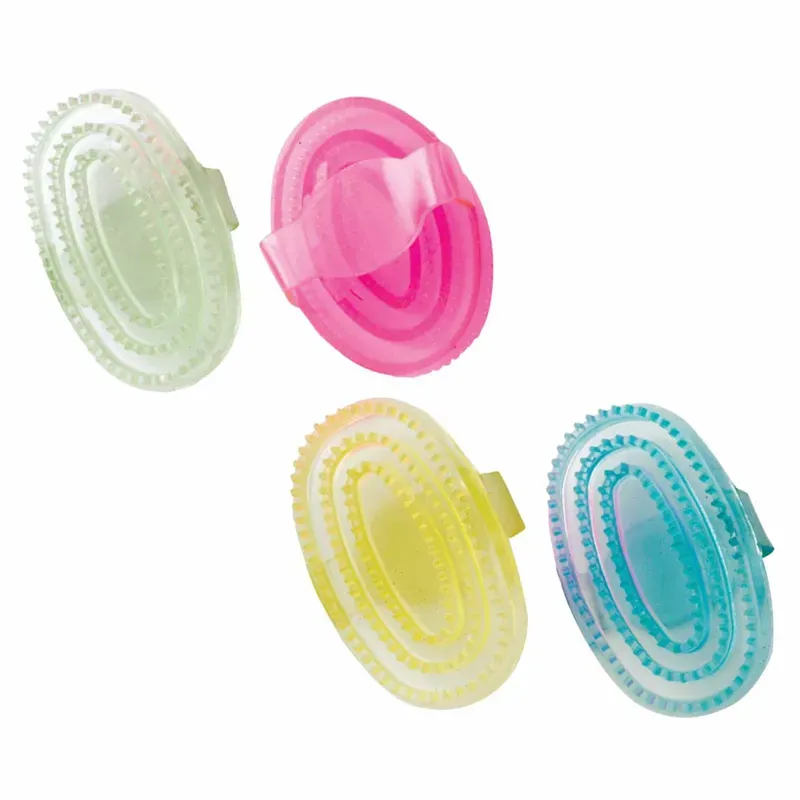 Lincoln Synthetic Rubber Large Curry Comb in Clear Green