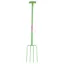 Red Gorilla 4 Prong T-Handle Manure Fork in Pistachio