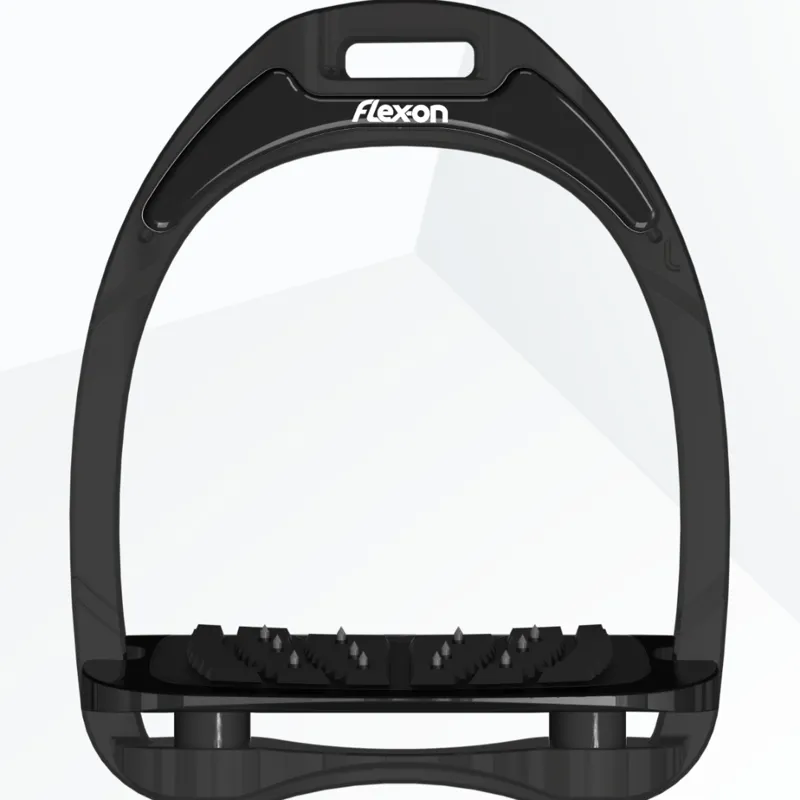 Flex-On Aluminium Stirrups Ultra Grip Inclined Black Aluminium Black