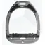 Flex-On Green Composite Stirrups Ultra Grip Inclined Silver Grey - Grey - Black