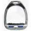 Flex-On Green Composite Stirrups Ultra Grip Inclined Silver Grey - Light Blue - Grey