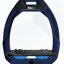  Flex-on Safe-on Stirrups Navy - Light Blue - Ultra Grip Inclined - Black