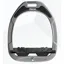 Flex-On Green Composite Stirrups Ultra Grip Inclined Silver Grey - Black - Black