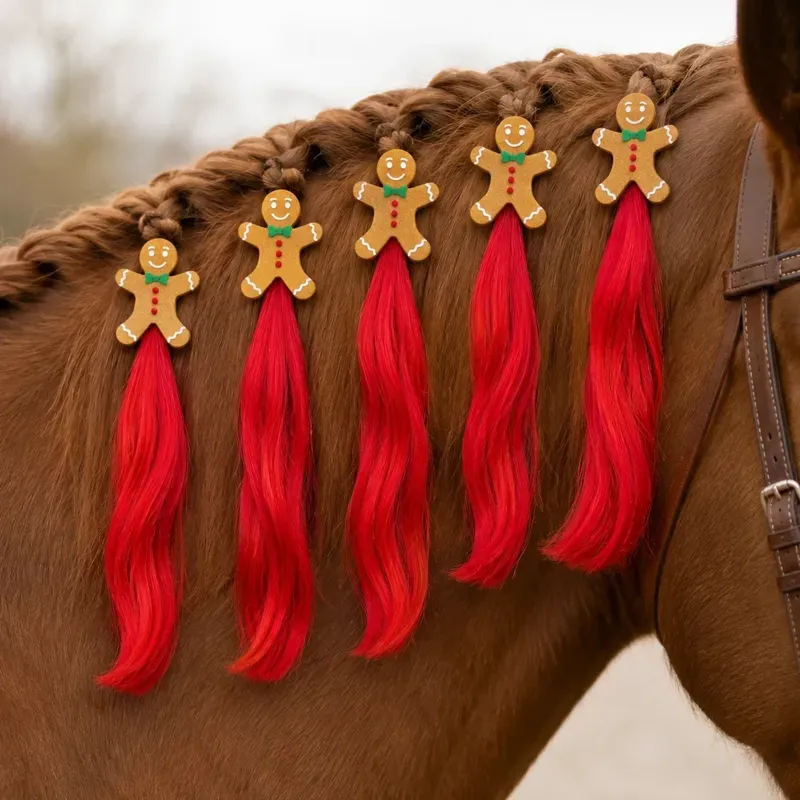 Equetech Gingerbread Man Mane Tassels in Tan-1
