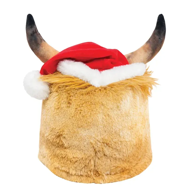 Equetech Childs Holly Highland Cow Hat Silk in Tan-1