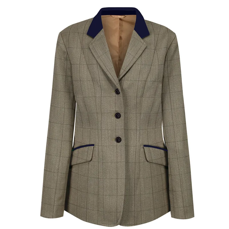 Equetech Childs Foxbury Deluxe Tweed Riding Jacket in Green