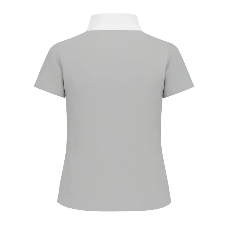 Equetech Junior Virginia Competition Shirt in Moonlight Grey/White-1