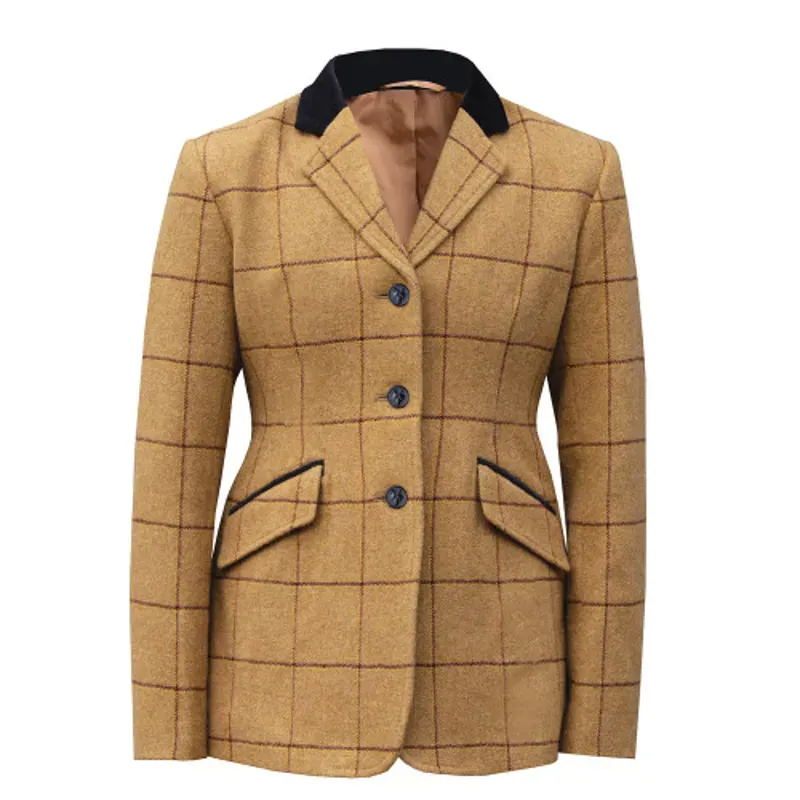 Equetech Childs Wheatley Deluxe Tweed Riding Jacket in Brown
