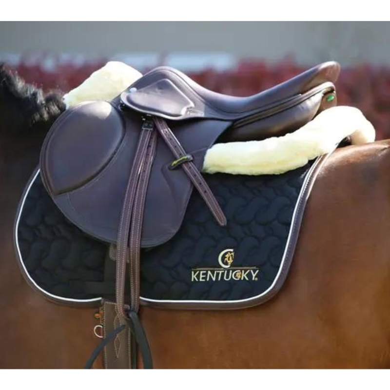 Kentucky Anatomic Sheepskin Half Pad Black Natural-3