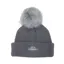 Kentucky Beanie Hat Pompom Fur Grey