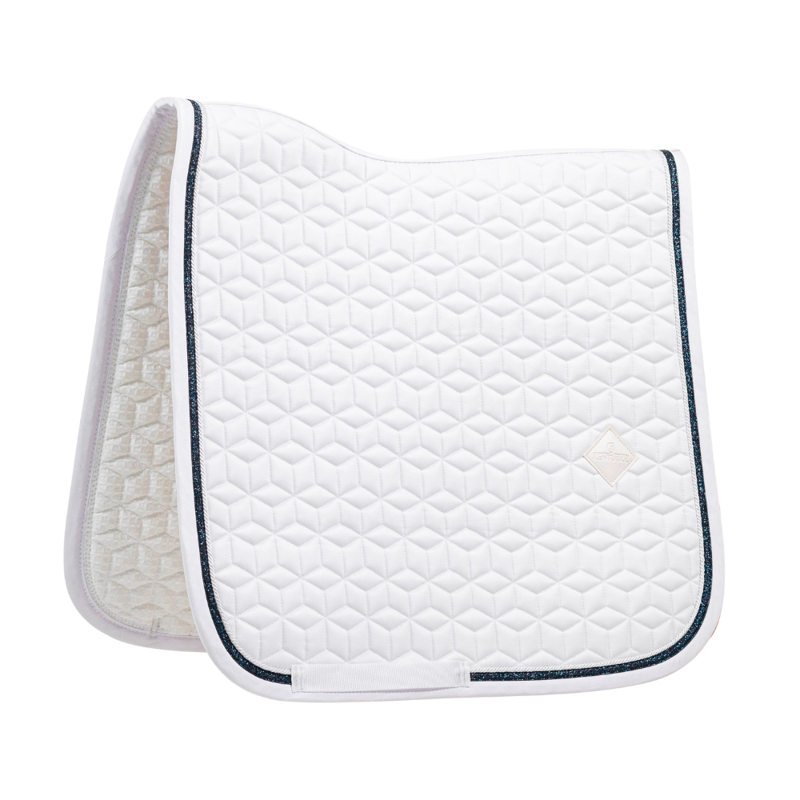 Kentucky Dressage Saddle Pad Glitter Rope White/Black-1