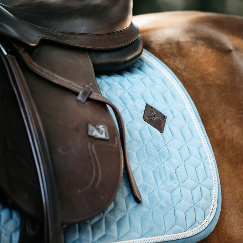 Kentucky Dressage Velvet Saddle Pad Light Blue-1