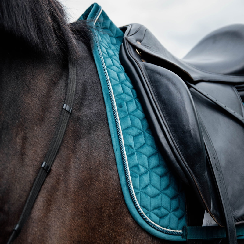 Kentucky Dressage Velvet Saddle Pad Emerald-1