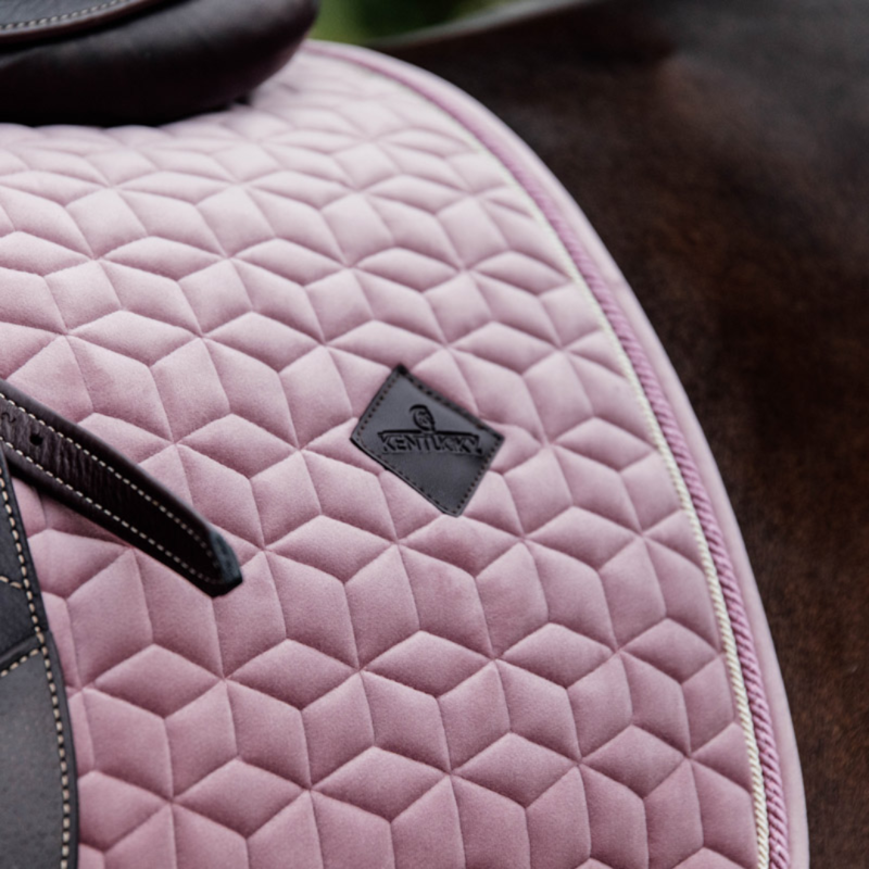Kentucky Dressage Velvet Saddle Pad Old Rose-1