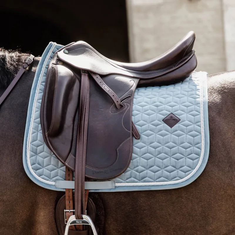Kentucky Dressage Velvet Saddle Pad Light Blue