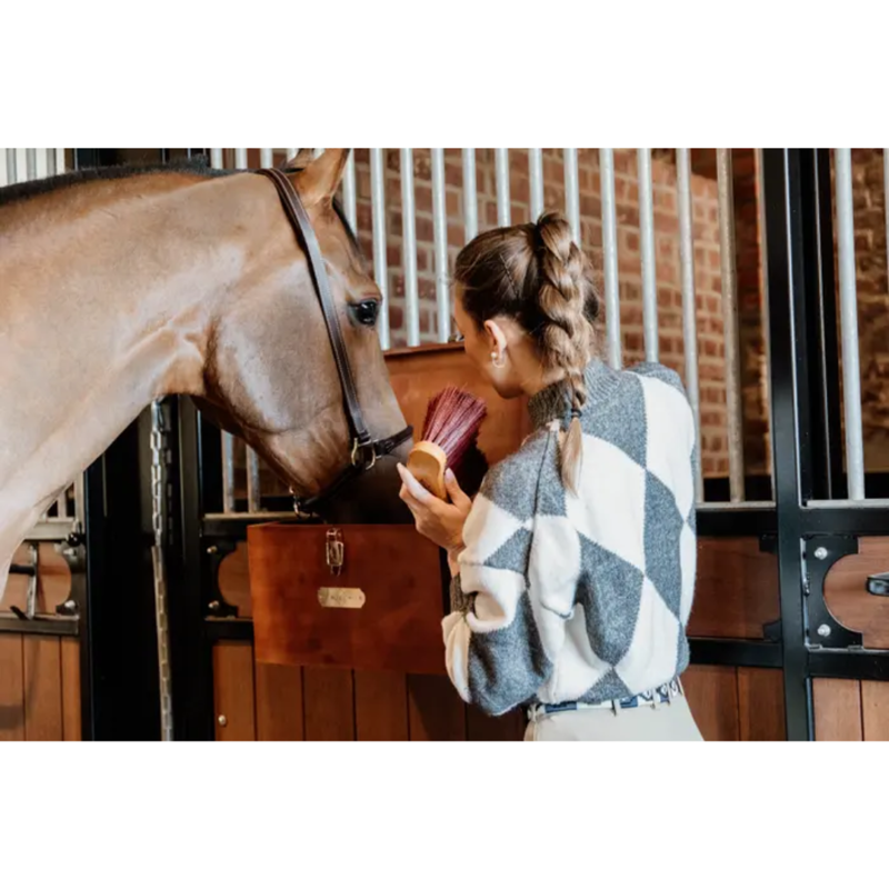 Kentucky Grooming Deluxe Middle Brush Long Brown-3