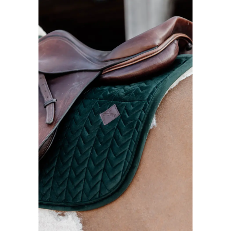 Kentucky Horsewear Skin Friendly Velvet Saddle Pad Pine Green-1