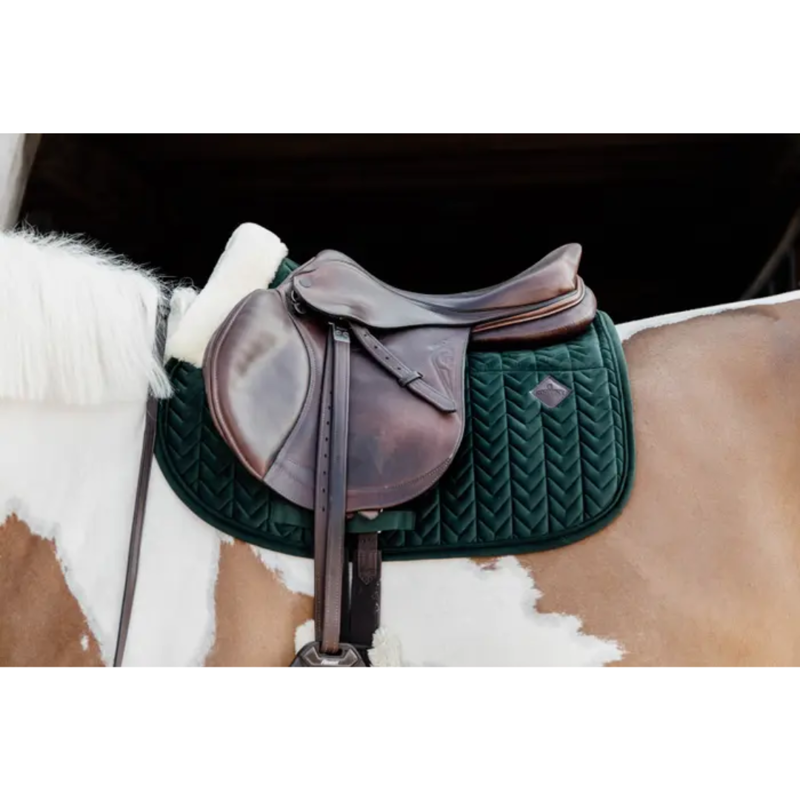 Kentucky Horsewear Skin Friendly Velvet Saddle Pad Pine Green-2