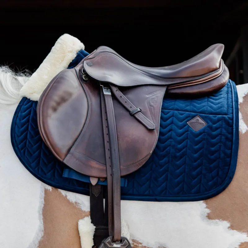 Kentucky Skin Friendly Velvet Saddle Pad Navy
