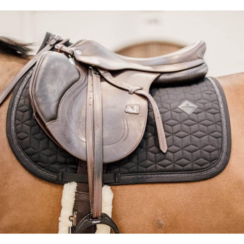 Kentucky Jumping Glitter Rope Saddle Pad Black-1