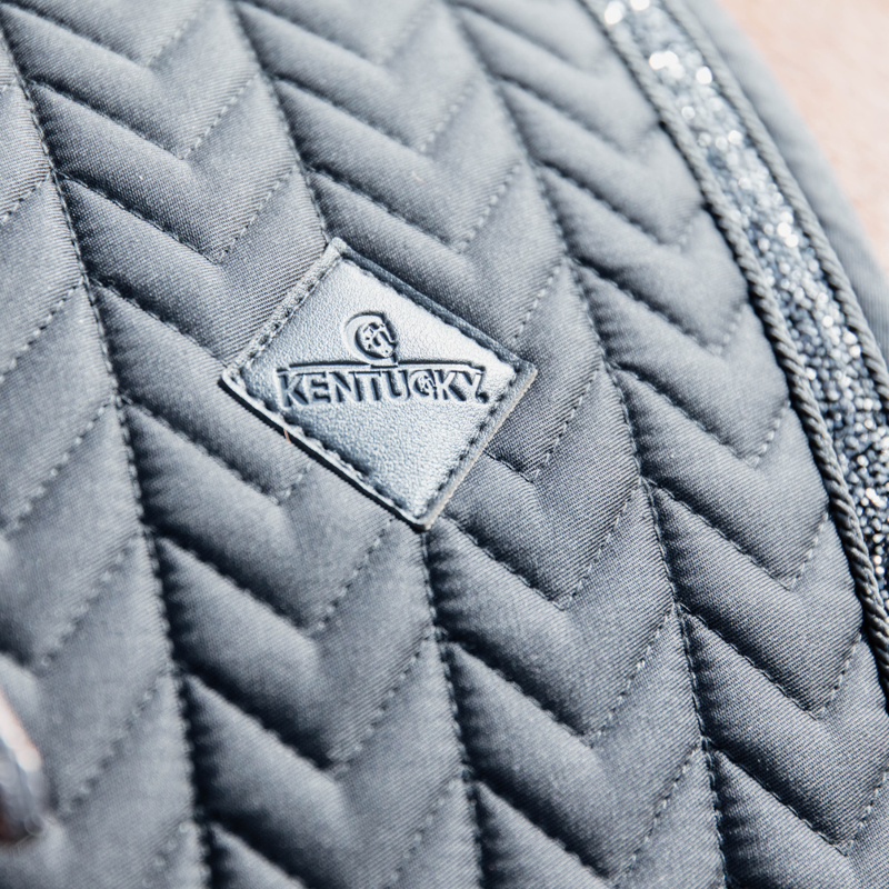 Kentucky Jumping Glitter and Stone Saddle Pad Black-1