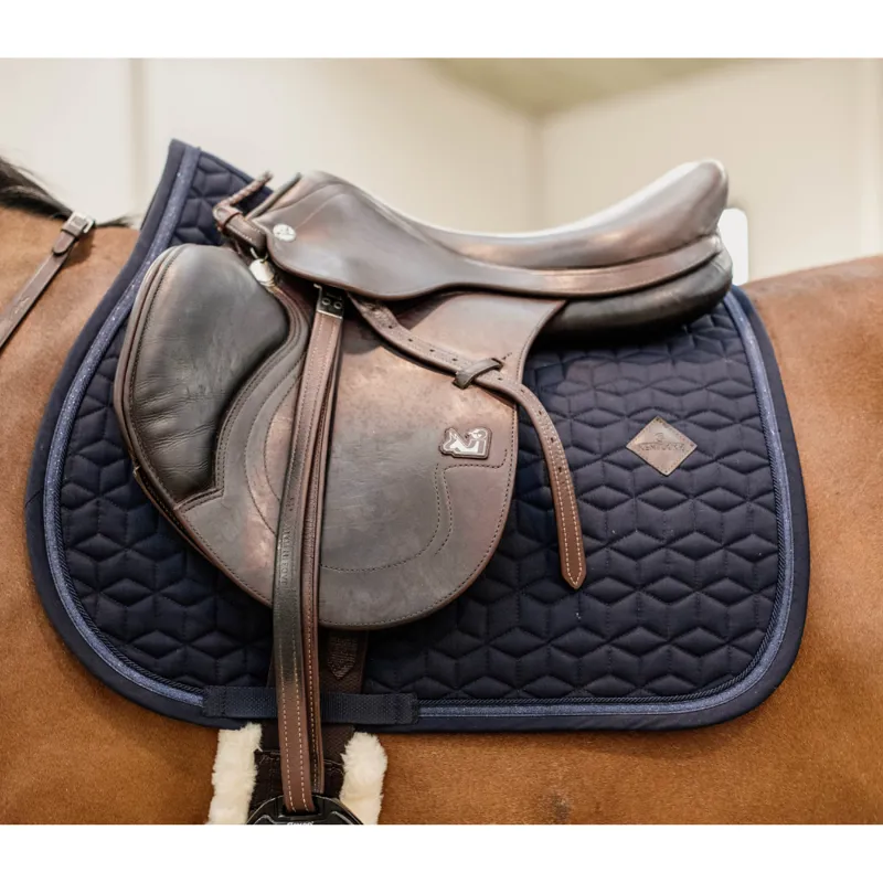 Kentucky Jumping Glitter Rope Saddle Pad Navy