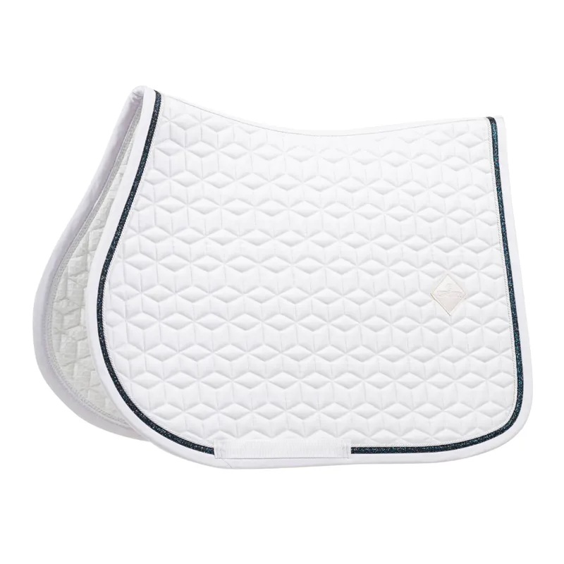 Kentucky Jumping Saddle Pad Glitter Rope White/Black