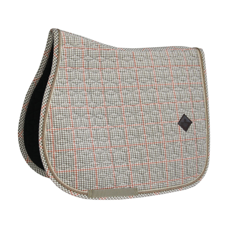Kentucky Jumping Pied-de-Poule Saddle Pad Brown-2