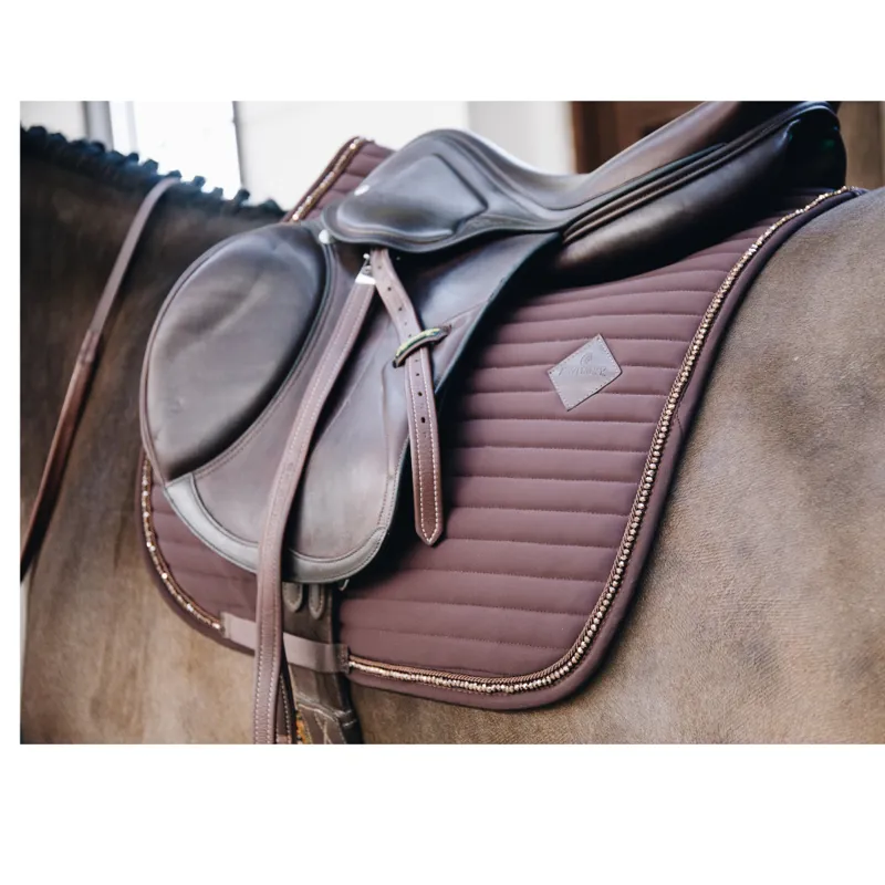 Kentucky Jumping Saddle Pad Pearls Brown