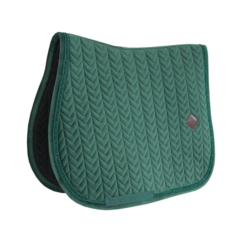 Kentucky Jumping Saddle Pad Velvet Pearls Pine Green-1