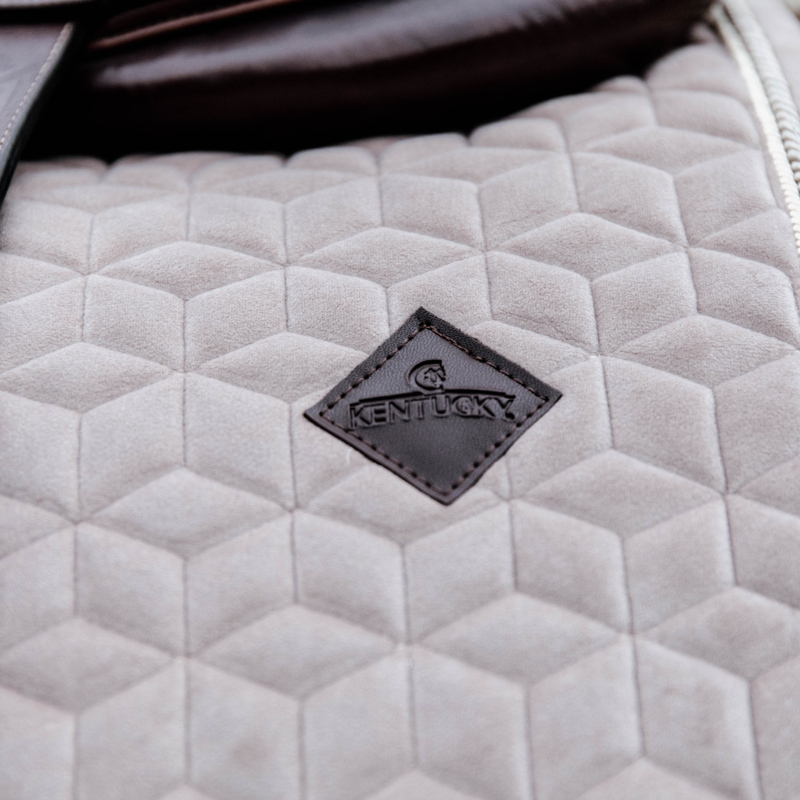 Kentucky Jumping Velvet Saddle Pad Basic Beige-1