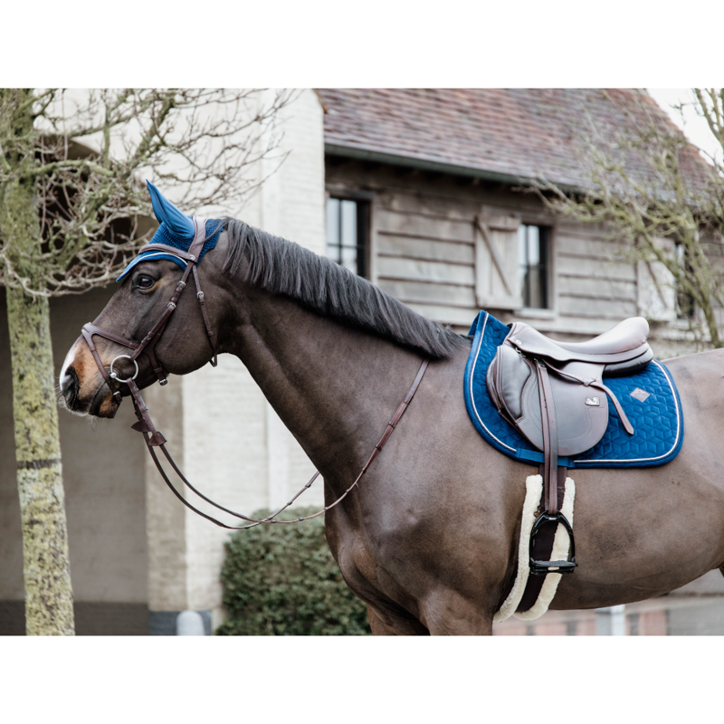 Kentucky Jumping Velvet Saddle Pad Basic Navy-1