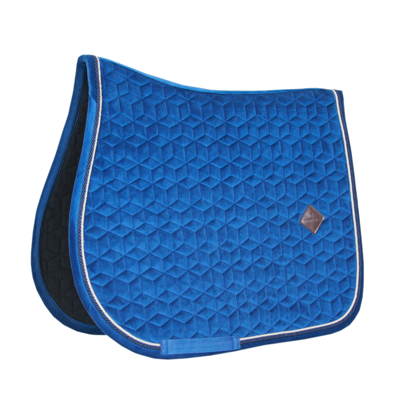 Kentucky Jumping Velvet Saddle Pad Basic Navy-2
