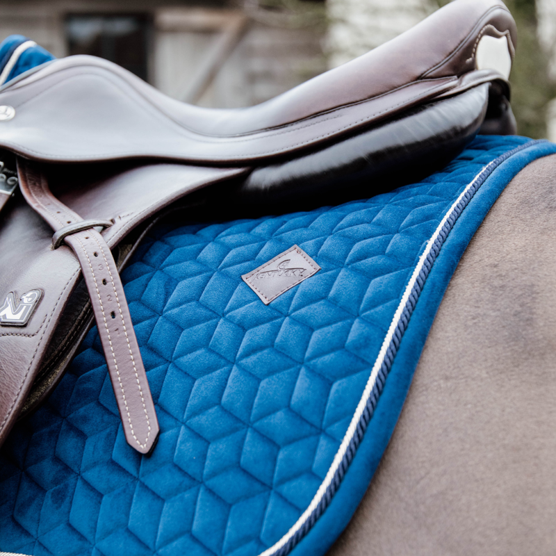 Kentucky Jumping Velvet Saddle Pad Basic Navy-3