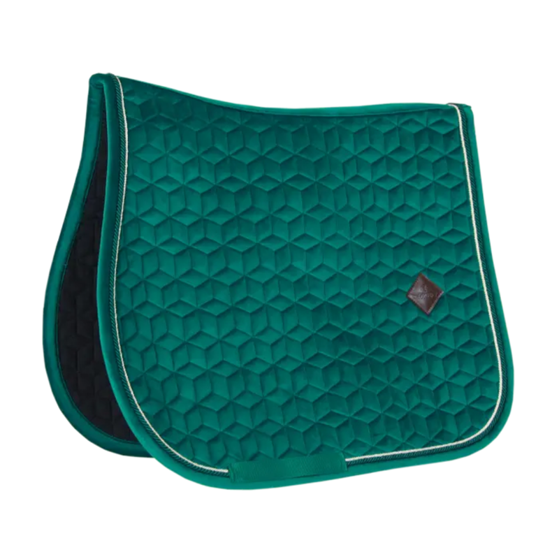 Kentucky Jumping Velvet Saddle Pad Dark Green-1
