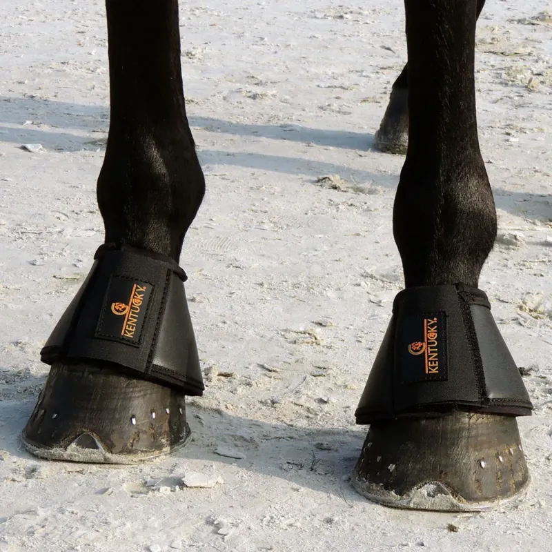 Kentucky Leather Over Reach Boots Black