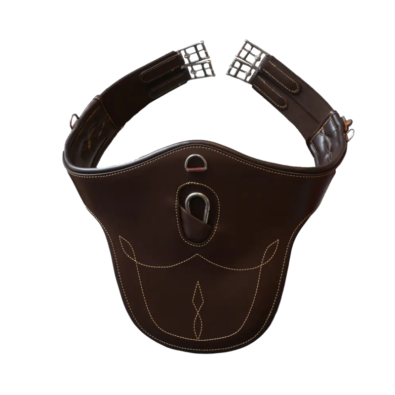 Kentucky Leather Stud Girth Brown-1