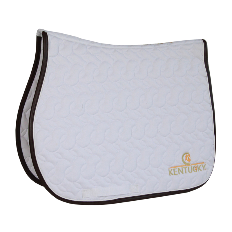 Kentucky Saddle Pad with Logo White-1