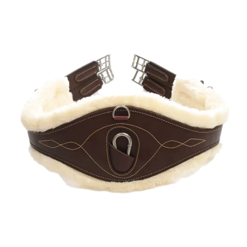 Kentucky Sheepskin Anatomic Girth Brown-2