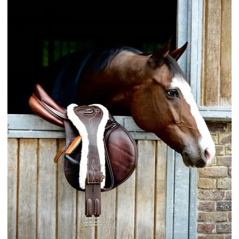 Kentucky Sheepskin Anatomic Girth Brown-3