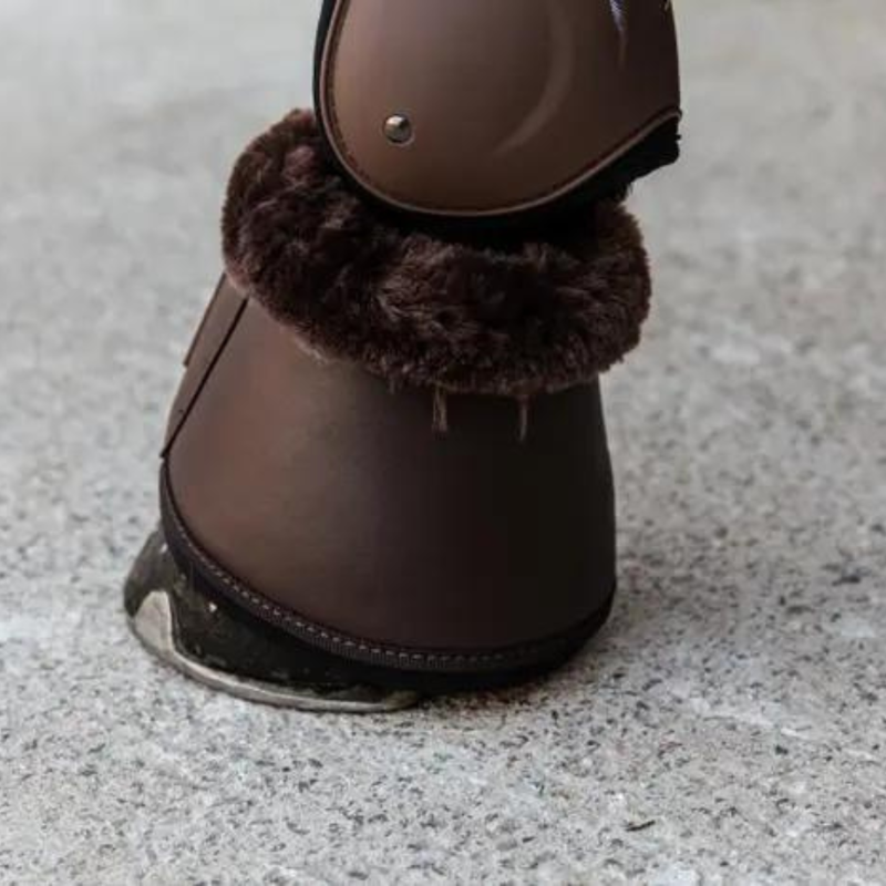 Kentucky Sheepskin Leather Overreach Boots Brown Brown-2