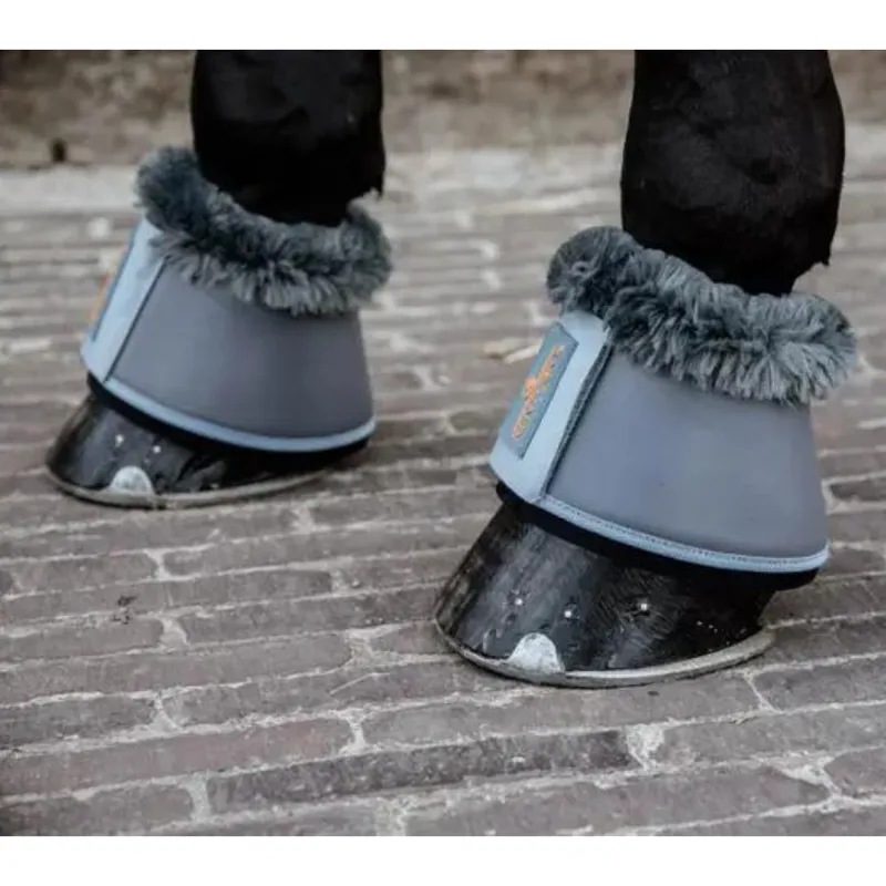 Kentucky Sheepskin Leather Overreach Boots Grey Grey