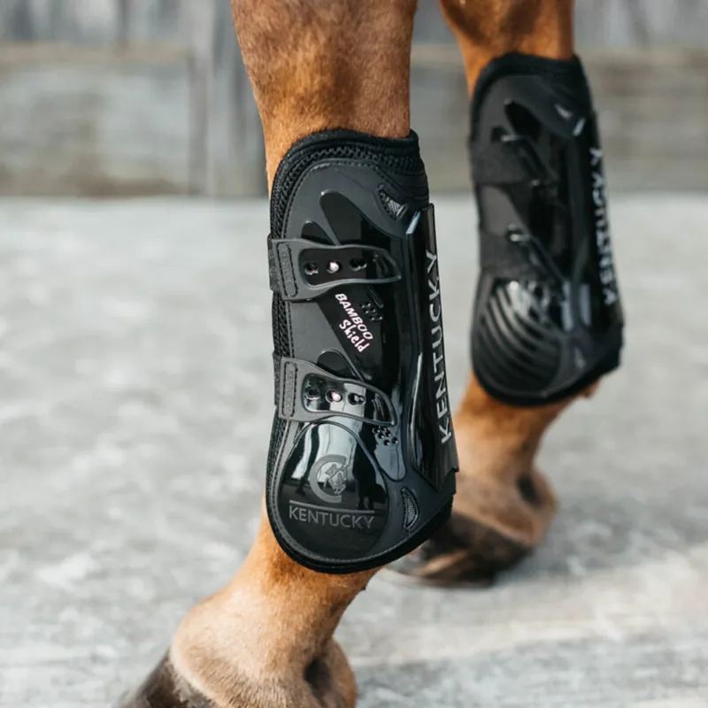 Kentucky Tendon Boots Bamboo Shield Elastic Black