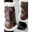 Kentucky Vegan Sheepskin Tendon Boots Velcro Brown