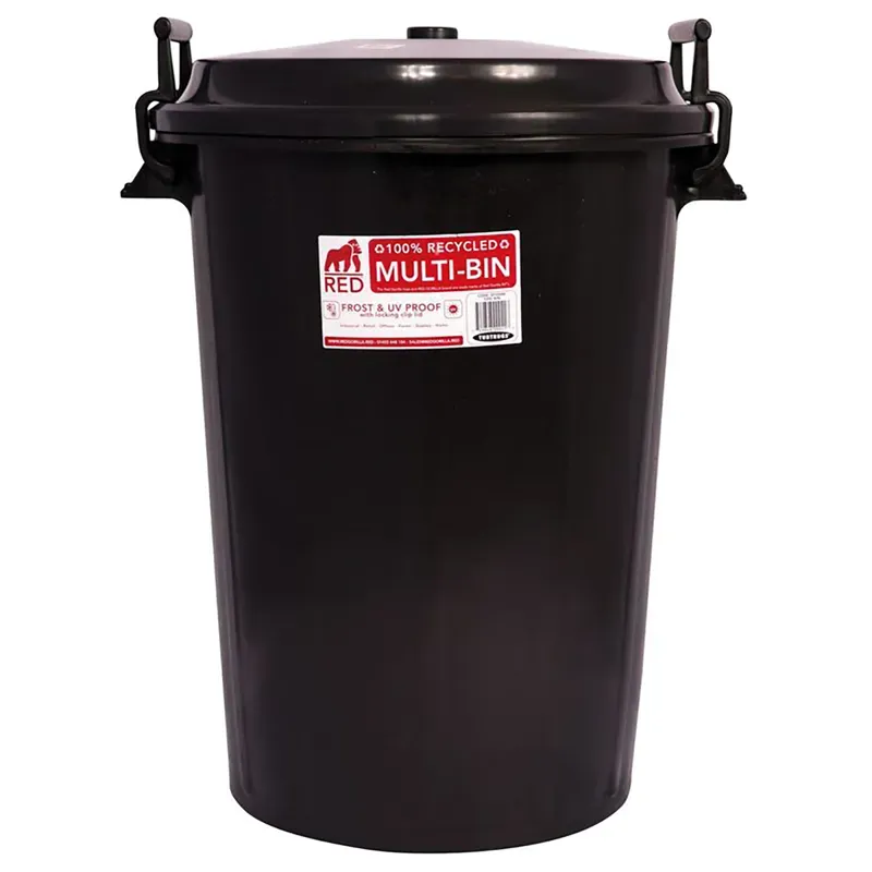 Red Gorilla Tubtrug Multi-Bin C/W Clip Lid Black Large