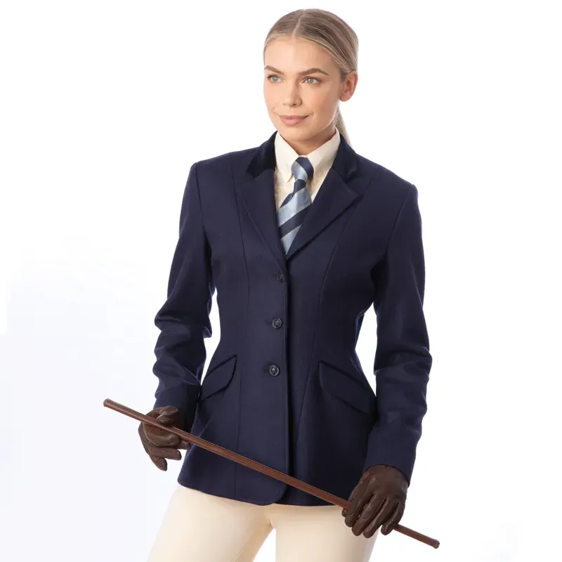 Equetech Kimblewick Wool Riding Jacket in Navy-1