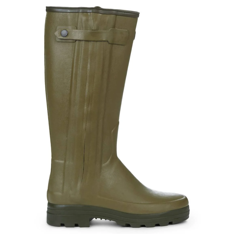 Le Chameau Men's Chasseur Neoprene Lined Wellington Boots Vert Vierzon-1
